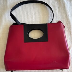 Daniela Moda leather handbag, structured top handle